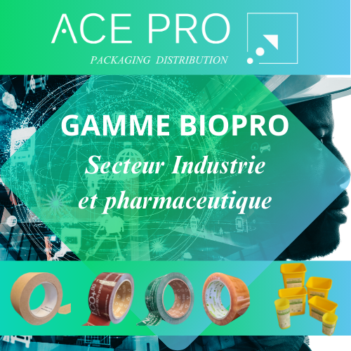 Adhésif écoresponsable et durabilité_bio-recyclé-recyclable-Gamme Verte BIOPRO_ACEPRO_NOPP+_ECO+80_KRAFT_BIOs_Collecteurs-aiguilles